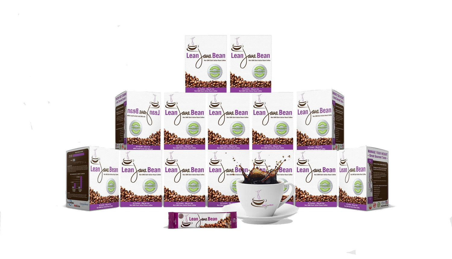 Lean Java Bean Keto Coffee 12 Boxes 360